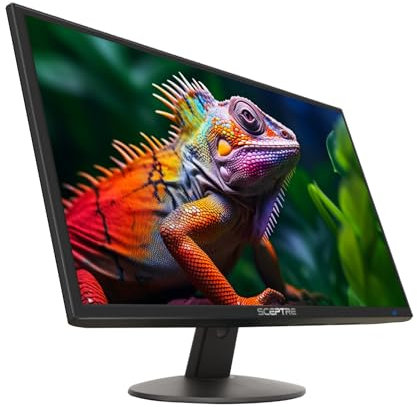Sceptre E248W-19203R 24' Ultra Thin 75Hz 1080p LED Monitor 2x HDMI VGA Build-in Speakers Machine Black (Wide Viewing Angle 178 (Horizontal) / 178 (Vertical)