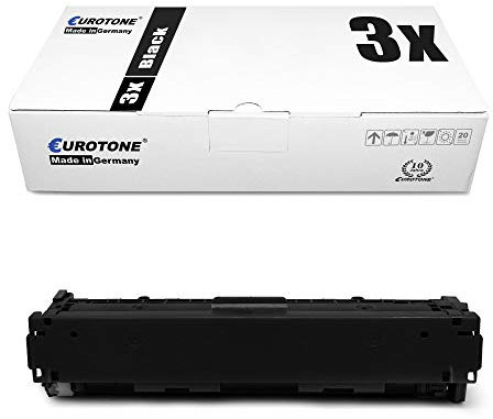 3X Eurotone kompatibler Toner für HP Color Laserjet CP 1210 1213 1214 1215 1216 1217 1513 1514 1515 1516 1517 1518 1519 wie CB540A 125A Black