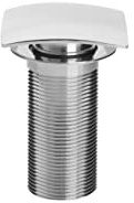 Bristan W BASIN07 C Square Clicker Basin Waste Unslotted C, Chrome