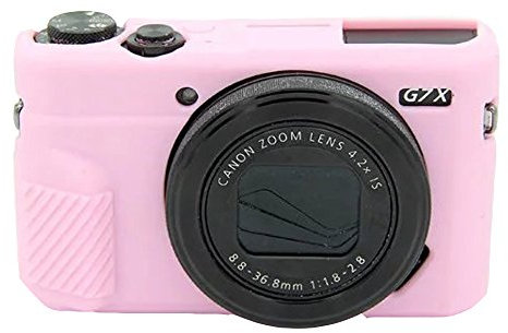 Market&YCY Professional Easy Cover Camera Protective Case, Silicone, Pink, For Canon G7X Mark II