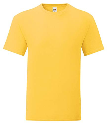 Fruit of the Loom iconic T-shirt, sizes S - 5XL, Sunflower Yellow, XXL