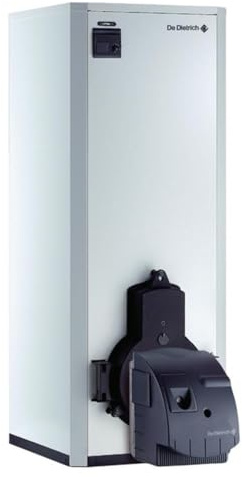 Stahl-Ölbrennwertkessel Schornstein Premys De Dietrich 27 kW + 100 l Tank mit Brenner