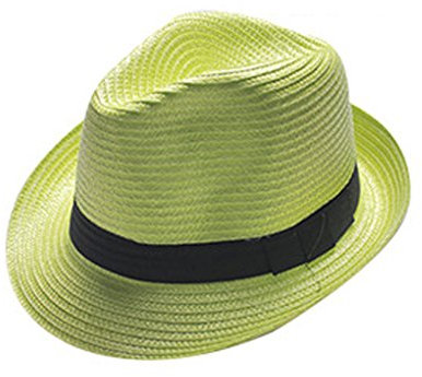 Boolavard Damen Breiter Krempe Stroh Panama Hut Fedora Beach Sun Hut UPF50 + (Stroh)
