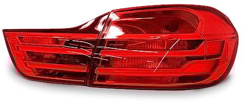 Rückleuchten Folie Set Aufkleber Tönungsfolie Heckleuchten passgenau zugeschnitten Auto Rücklichter (Red (C043))