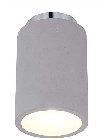 Decken Lampe Chrom Leuchte Beton Rund Grau Wohn Schlaf Zimmer Beleuchtung
