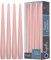 Hyoola Stabkerzen - 25 cm Helles Pink, Tropffreie Tafelkerzen - Kerzen Lange Brenndauer 8 Stunden - 12er Pack