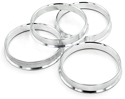 4X Alu Zentrierringe 60,1 -> 56,1 mm | RhinoTuning Radadapter(Silber) | Präzise gefertigte Spurzentrierung aus Aluminium. Zum Ausgleich von Bohrungsunterschieden bei Felgen.