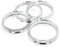 Rhinotuning 4X Zentrierringe Ø60,1mm auf Ø56,1mm Silber Aluminium