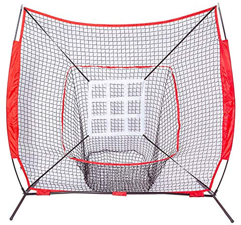 ChengBeautiful Baseball-Übungsnetz Baseball-Softball-Praxis Schlagen Netzrahmen Baseballschlagzone Pitching-Praxis-Bildschirm-Barrier-Netze (Farbe, Size : 213x213cm)