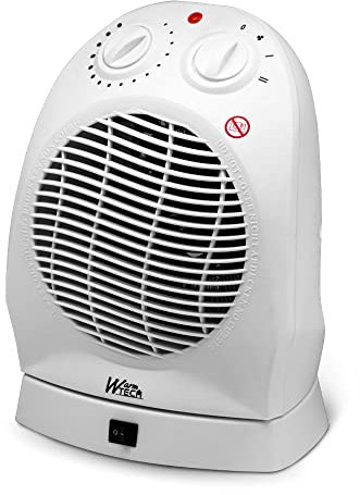 Radiateur soufflant 2000W oscillant avec thermostat - Warm Tech