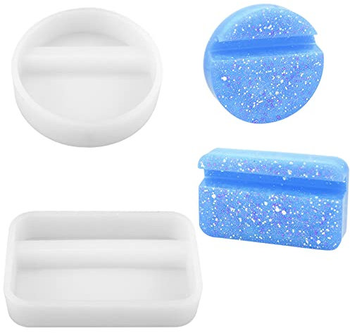 2 Pcs Handmade Cell Phone Bracket - Silicone Mold & Epoxy Resin Moulds for DIY Craft & Jewelry Making