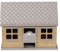 Langs CLAYRE & EEF Casetta Porta Uova in Legno Egg House Beige 23x13x18 cm