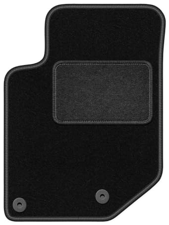 Velours-Fahrermatte passend für Opel Corsa F 2019-, Schwarz, LUX, passgenau | passend für Schrägheck; Velours-Teppich (Polypropylen), ca. 6,5 mm; rutschfest, runde Befestigungen (Typ CP2)