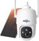 Hiseeu Solar Security Camera Outdoor Wireless 2K 360 Solar Powered PTZ Security Camera Outdoor with Color Night Vision,Rechargeable Battery,PIR Detection, Human Detection Instant Alarm 2-Way Audio