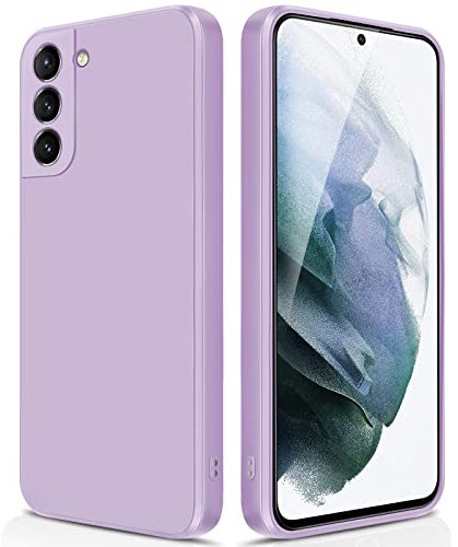 GiiYoon Hülle Kompatibel mit Samsung Galaxy S21, Hochwertiges Liquid Silicone Case, Rundumschutz Handyhülle, Kratzfestes Weiches Mikrofaserfutter- Lila