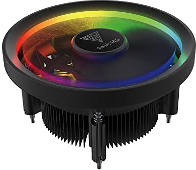 GAMDIAS Boreas E1L-010 Refroidisseur d'air pour processeur – Dissipateur thermique en aluminium haute performance – Finition noire furtive complète – Ventilateur ARGB PWM de 137 mm – Éclairage intégré