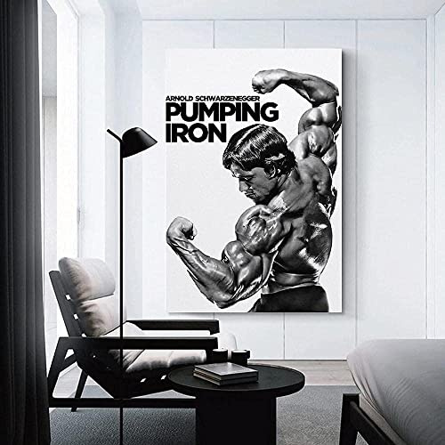 TSALF Poster und Drucke Kein Rahmen Arnold Schwarzenegger Pumping Iron Poster, Klassische Filme, Vintage, ästhetisch, dekorativ, Wohnzimmer, Schlafzimmer 60x90cm