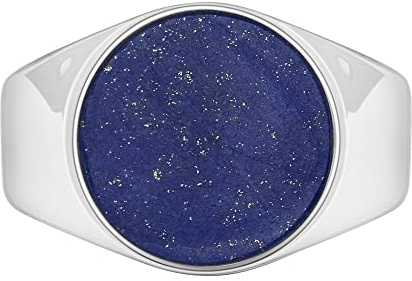 cai Herren Ring 925/- Sterling Silber Glänzend Lapislazuli weiß 2,50ct 132270843
