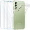 FLLAO Hülle Kompatibel mit Samsung Galaxy A14 5G / 4G Handyhülle mit 3 Stück Schutzfolie, Durchsichtig Case Transparent Silikon TPU Schutzhülle Premium 9H Gehärtetes Glas