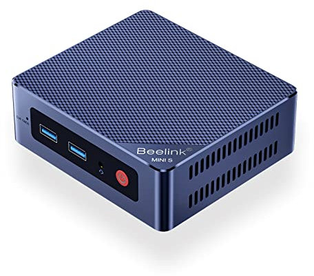 Beelink Mini S12 Mini PC, Intel 12. Prozessor N95 (4C/4T, bis zu 2.9Ghz), 16G DDR4 500G M.2 SSD Mini Computer W11 Pro, LAN 1000M/25W TDP/WiFi 5/BT4.2 für Heim/Büro