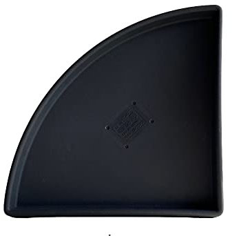Garden Italia Vasi Sottovaso Angolare in Resina LAN 45 cm. Interno 45 x 45 in Resina Colore Antracite Made in Italy per Esterni - infrangibile - Resistente al Gelo