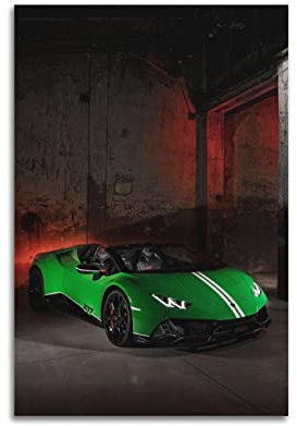 JUNNA Super-Auto-Poster für Lamborghini Huracan Rennauto, Sportauto, dekoratives Gemälde, Leinwand, Wand- und Kunstbild, Familien-Schlafzimmer, Dekoration, 30 x 45 cm