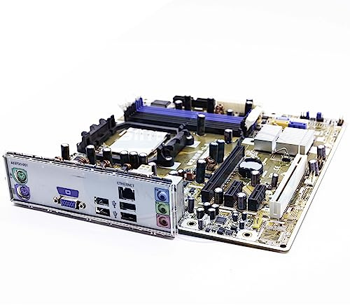 SIMPLETEK Micro-ATX Motherboard mit Blende | DDR2 PCIe | VGA USB | Chipsatz Phenom 2 Athlon 64 (überholt)