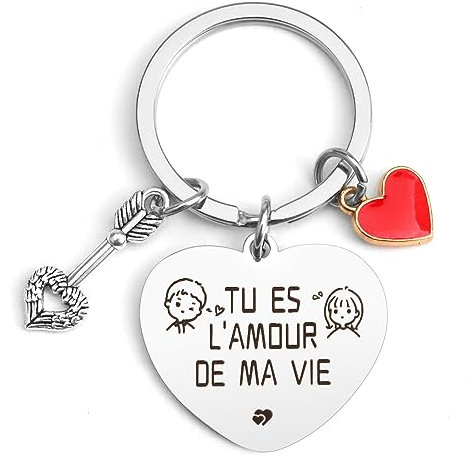 Cadeau Couple, Porte Clef Couple, Cadeau Amoureux pour Homme, Cadeau Couple Noel, Cadeau pour Son Copain, Cadeau Saint Valentin Couple, Porte Clé Couple Copine Copain, Cadeaux Noël Je t'aime Amour