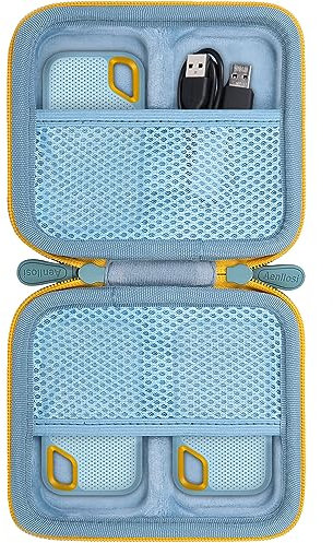 Aenllosi Housse Étui Coque Rigide pour SanDisk 500GB/1TB/2TB/4TB Extreme Portable SSD,Compatible avec SanDisk Extreme SDSSDE61/SanDisk Extreme Pro SDSSDE80 SDSSDE81(Sky Blue,Cas Unique)