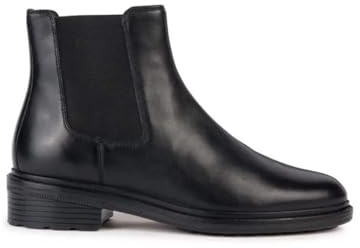 Geox Damen - Stiefeletten Walk Pleasure in schwarz Glattleder