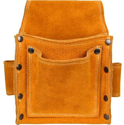 Drill Tool Waist Bag Cowhide Tool Bag Waist Storage Tool Pouch Bag for Power Drill Electric Screwdriver