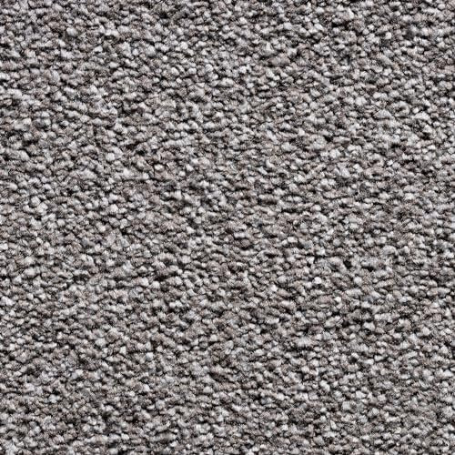 Tuda Carpets | Barrati 15mm Saxony Pile Carpet with Hessian Action Back | Nickel Grey (277) - Sample