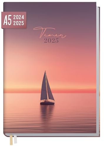 Häfft® Chäff-Timer Classic Kalender 2024/2025 A5 Sunset Dreams Buchkalender, Terminplaner, Terminkalender, Wochenplaner für 18 Monate: Juli 2024 bis Dez. 2025 - nachhaltig & klimafreundlich