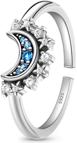 J.Fée Sonne Mond Ring Sonne Und Mond Ring Damen Ringe Silber 925 Damen Silber Ringe 925 Frauen