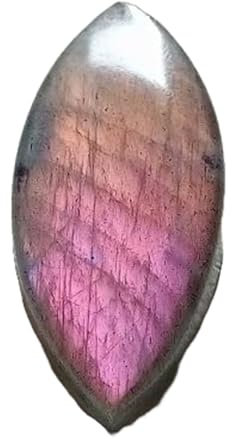Gems_Hub 1 pièce de cabochon en labradorite violette naturelle en forme de marquise 32 x 14 x 6 mm pour la fabrication de bijoux (bricolage, bague, pendentif, collier) | GH_NAT_04236, 32X14X6mm,