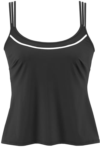 VIVANCE Damen Bügel-Tankini-Top mit Miedereinsatz im Cupbereich, verstellbare Träger, softe Microfaser für EIN angenehmes Gefühl auf der Haut