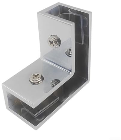 90 Degree Square Frameless Glass Clamp,Connector Shower Door Corner Clamp Sleeve Over Shower Door Glass Clamp