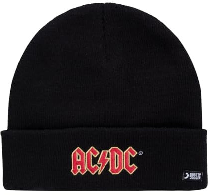 SAFETY JOGGER Strickmütze Herren und Damen, Unisex Beanie ideal für die Arbeit im Freien, Mütze mit Umschlag und AC/DC Logo EU SR, Schwarz