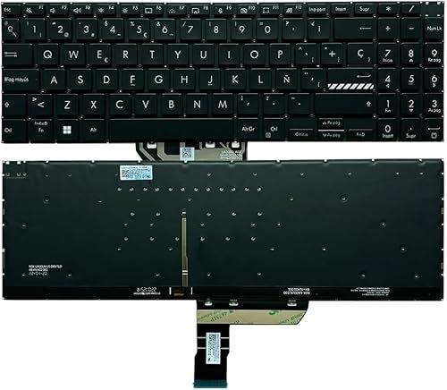 Teclado de portátil para ASUS Vivobook 15 Pro M3500 M3500Q M3500QA M3500QC D3500 X3500P X3500PA X3500PC M6500R M6500Q M6500QE M6500XV M6500RC con retroiluminación Diseño en español