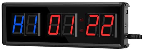 385/5,000 Horloge de compte à rebours Compte à rebours numérique chronomètre avec télécommande LED minuterie d'intervalle horloge for la salle de sport à domicile chronomètre de Fitness équipement d