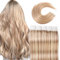 VINBAO Invisible Tape in Extensions Echthaar Ashblond Highlights Hellblond Glatt 50g/20 Stück 35cm Haarverlängerung Echthaar Skin Weft Tape in Extensions Tape in 14 Zoll #18P613