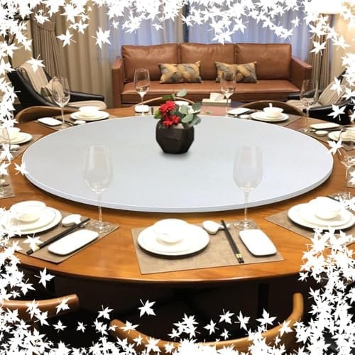 DAQXYH 80cm Bandeja Giratoria Grande Para Mesa De Comedor, Bandeja Giratoria Para Servir En La Cocina Del Hogar, Bandeja Giratoria De Madera Lazy Susan, Organizador De Mesa Giratorio Redondo, 6 Colore