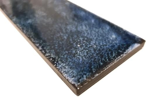 Carreaux de mosaïque en céramique - Bâtonnets de mosaïque - Vert brillant - Pour mur, salle de bain et cuisine - Carton (50 carreaux)