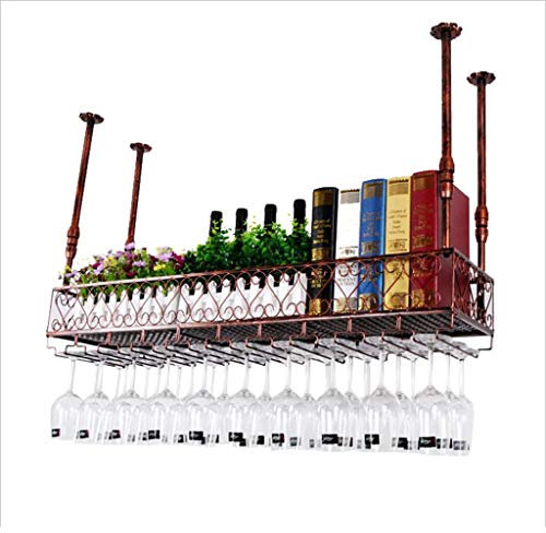 Schwebende Regale für die Bar, höhenverstellbare Deckenregale, Lagerregal für alle Regale, Glasregal für Kelche, Ausstellungsregal für Bardekoration