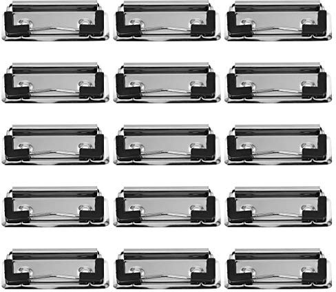Sewroro 15stücke Teiliges Metall-klemmbrett Federbelastete Halterung Rostfrei Platzsparend Vielseitig Für Schule Büro Heimorganisation Einfache Montage Robuste Dokumentenclips