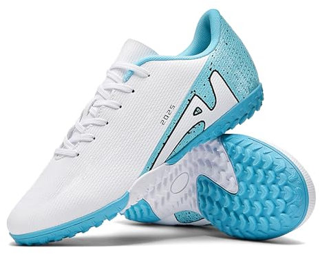 KUUK Herren Damen Fußballschuhe Jugendliche Fussballschuhe Kunstrasen Hallenschuhe Fussball Turf Indoor Outdoor AG FG TF Wettkampf Trainingsschuhe Unisex (DE 2286 Bai TF 38)
