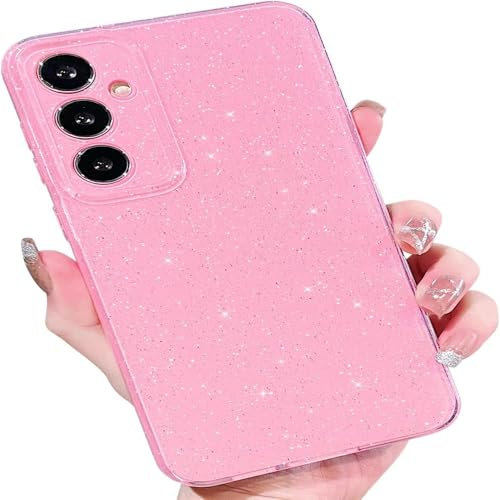 EGHFIXSD Coque de téléphone à Paillettes Mignonne pour Samsung Galaxy A55 A15 5G S24 Ultra S23 FE S25 Plus S24ultra S23fe A 55 15, Accessoires de téléphone, Rose, pour S23