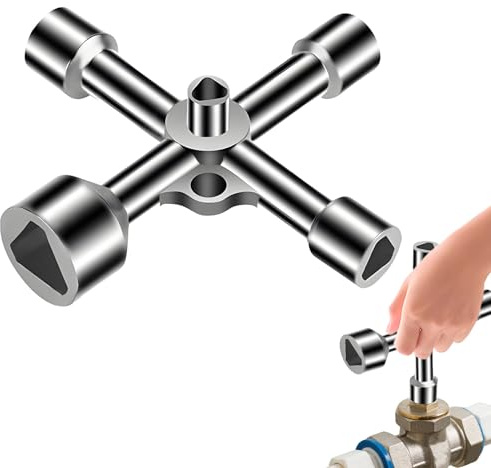 ZFRITP Dreikantschlüssel Für Absperrpfosten, Dreieck Schlüssel Utilities Mülltonne Absperrpfosten Cross Bauschlüssel Universal: 7 mm/10 mm/12 mm/13 mm/18 mm, Dreieck für Elektrobox