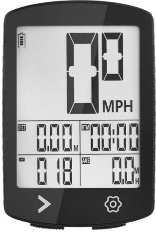 Alomejor Kabelloser Fahrradcomputer, Hochklares LCD-Display, Wasserdicht, 30-Stunden-Akku für Radfahrer, Bewegungsgeschwindigkeit Bis zu 80 Km/h
