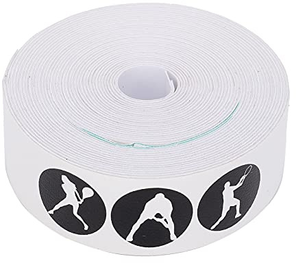 QWUUYEC Tennis Racket AntiScratch Tape, PU Schutzband, 5m Länge, Weiß - Schutz Vor Beschädigungen, Langlebiges Material, Einfache Anbringung Für Tennisschläger (Weiß)